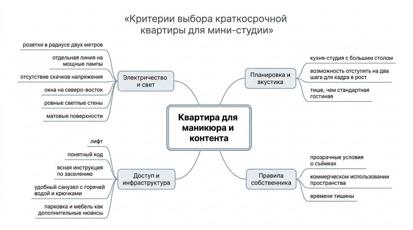 Критерии выбора квартиры для мини-студии и контента